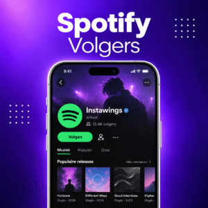 Spotify volgers kopen – Spotify-profiel met volgknop op een smartphone