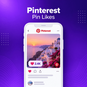 Pinterest pin likes kopen – Instawings productafbeelding met Pinterest pin op een smartphone