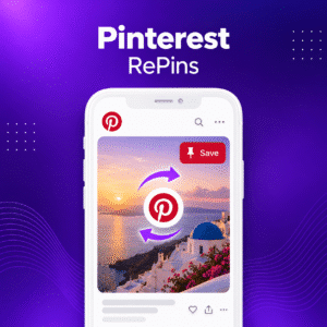 Pinterest RePins kopen – Instawings productafbeelding met Pinterest pin op een smartphone