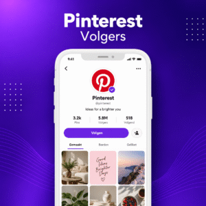 Pinterest volgers kopen – Instawings productafbeelding met Pinterest-profiel op een smartphone